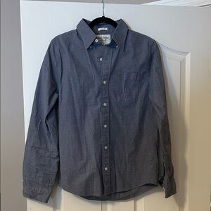 Abercrombie & Fitch Navy Casual Muscle Button-Down Shirt size small